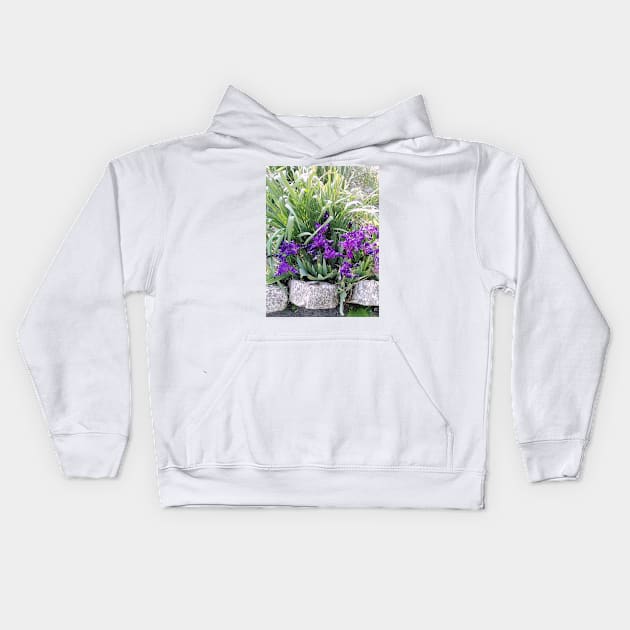 Dwarf Iris Kids Hoodie by area-design